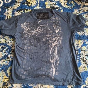 Austus blue short sleeve emo goth T shirt